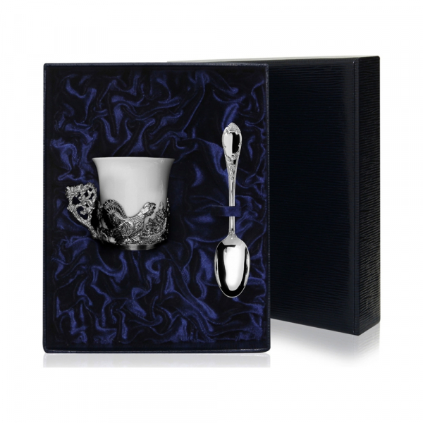 Набор для кофе Глухарь - чашка и ложка