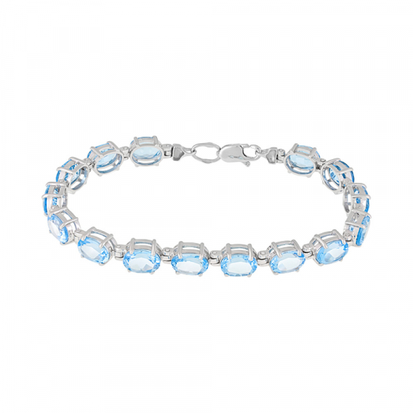 Серебряный браслет с топазом № 122884