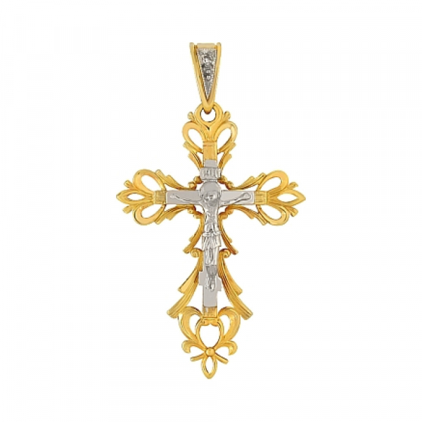 Крест с бриллиантом № 65021