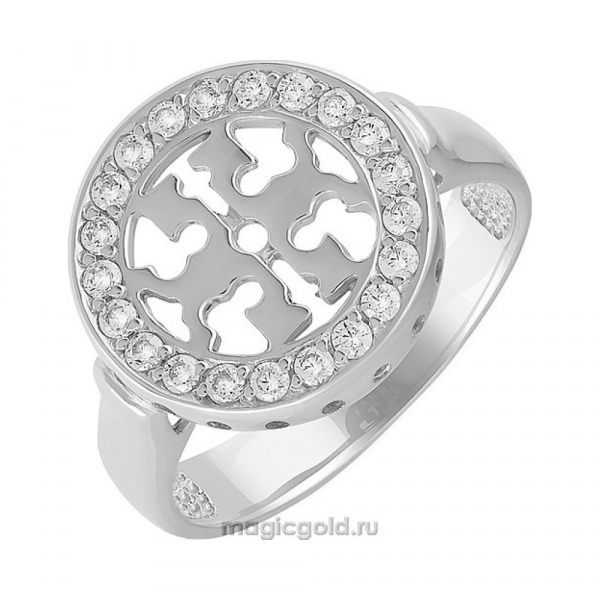 Серебряное кольцо с фианитом № 140133