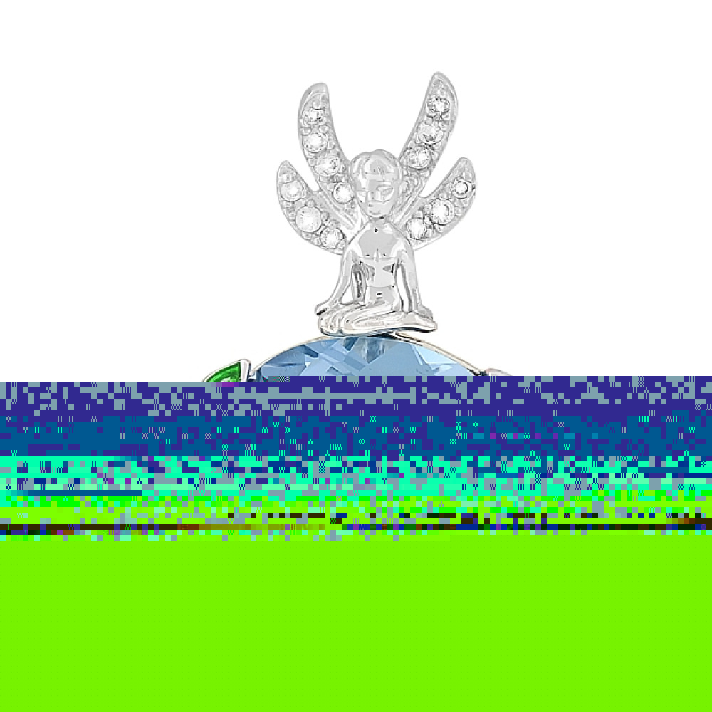 Серебряная подвеска с имитац. шпинели и фианитом № 70715