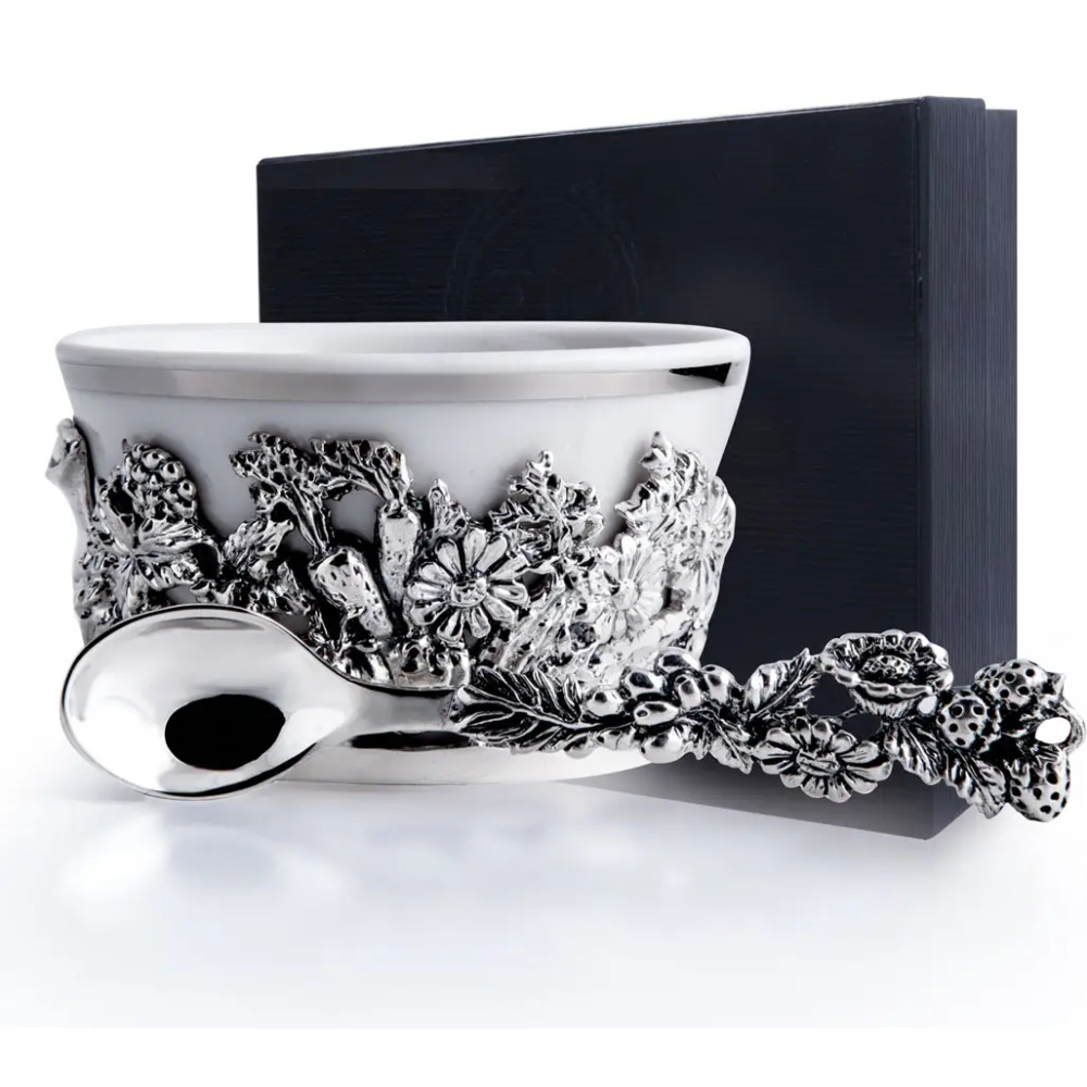 Набор для специй Натюрморт с чернением из серебра 925 пробы