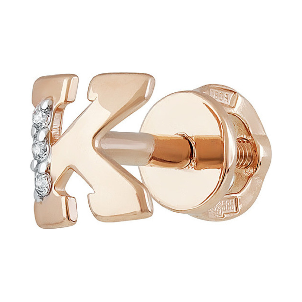 Пуссет с фианитом № 137155