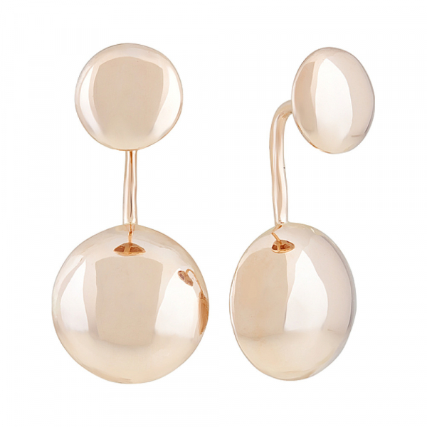 Золотые серьги без камня № 126740