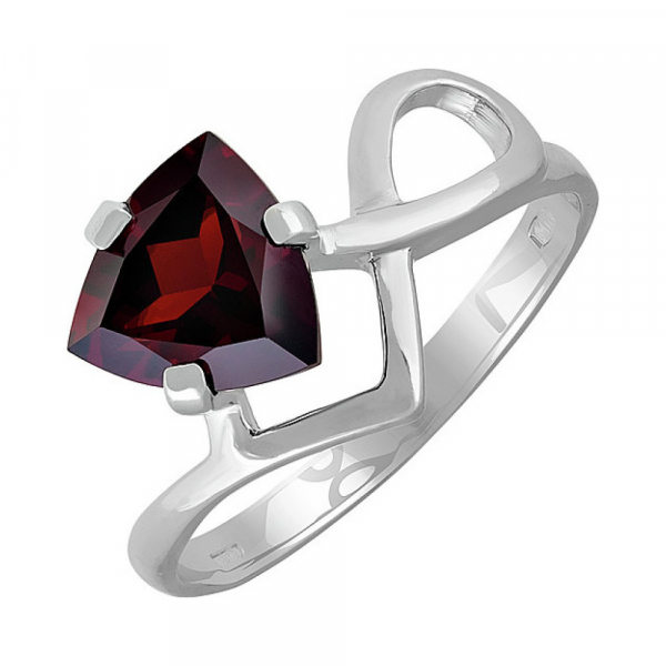 Серебряное кольцо с гранатом № 134544