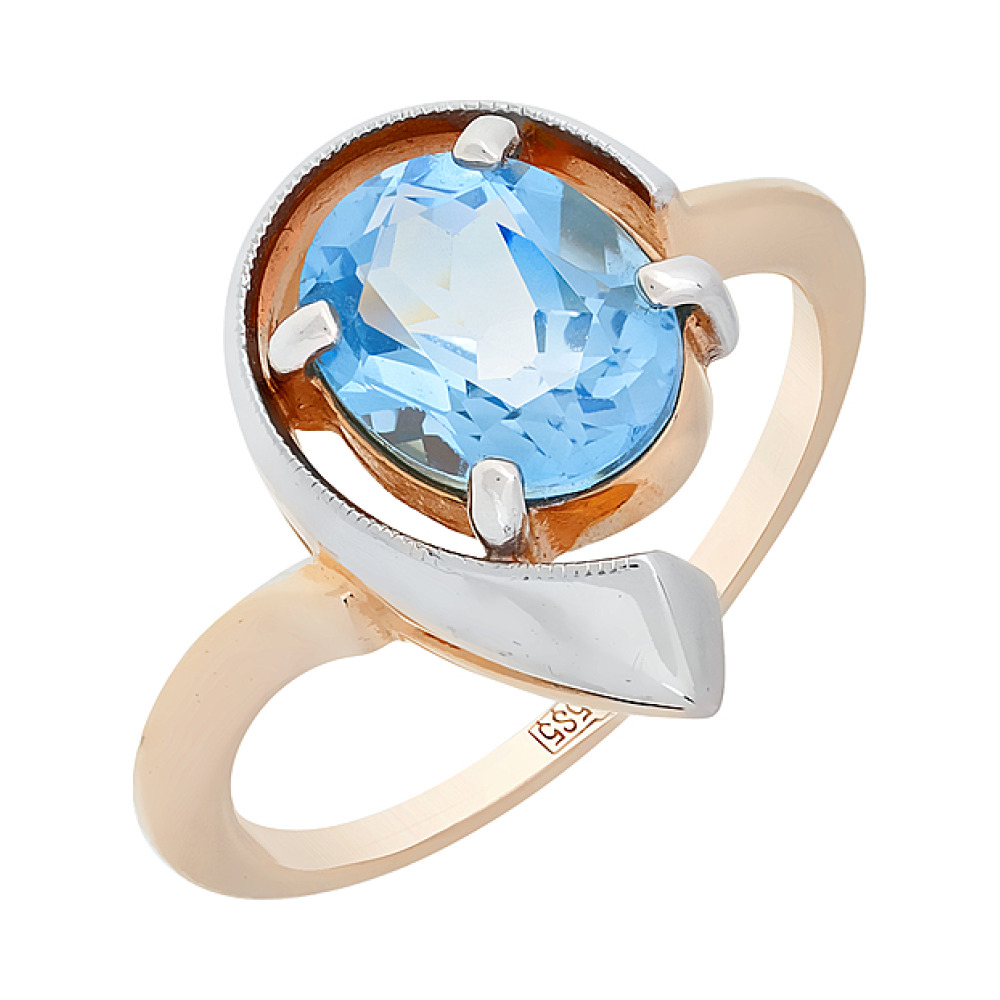 Золотое кольцо с топазом № 4434