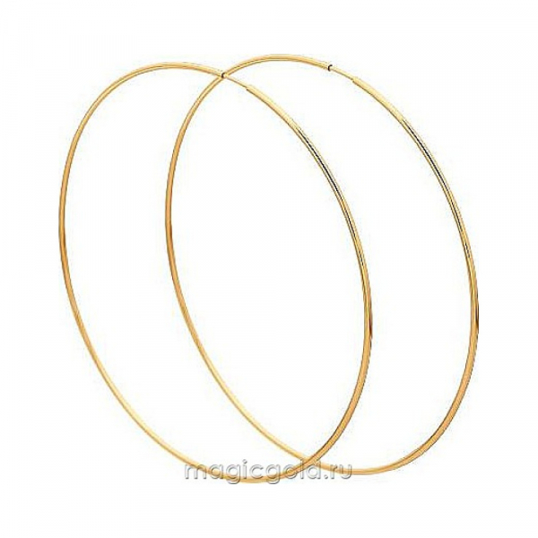 Золотые серьги без камня № 174067