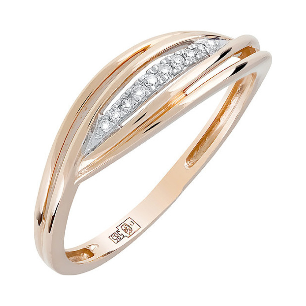 Золотое кольцо с бриллиантом № 120596