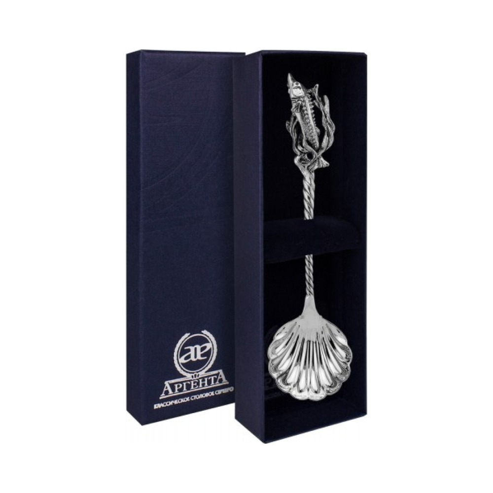 Ложка для икры «Осётр» с чернением