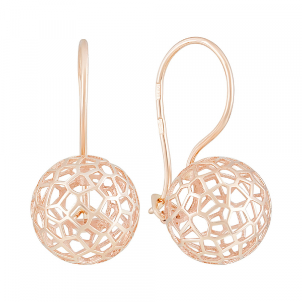 Золотые серьги без камня № 124739