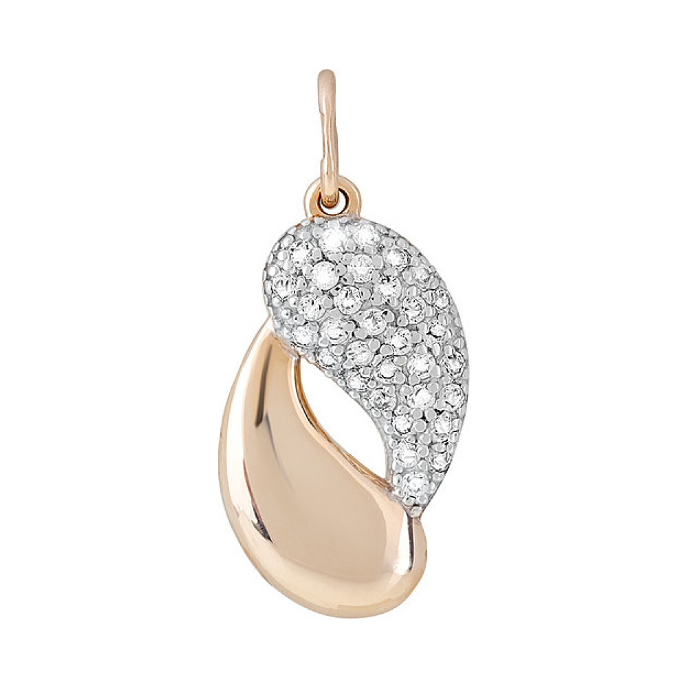 Золотая подвеска с фианитами № 122996