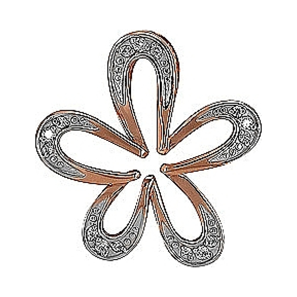 Золотая подвеска с фианитом № 73190