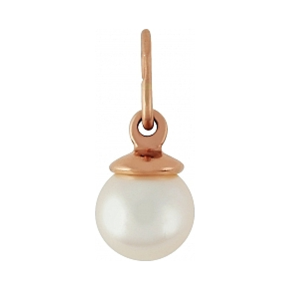 Золотая подвеска с жемчугом № 103604