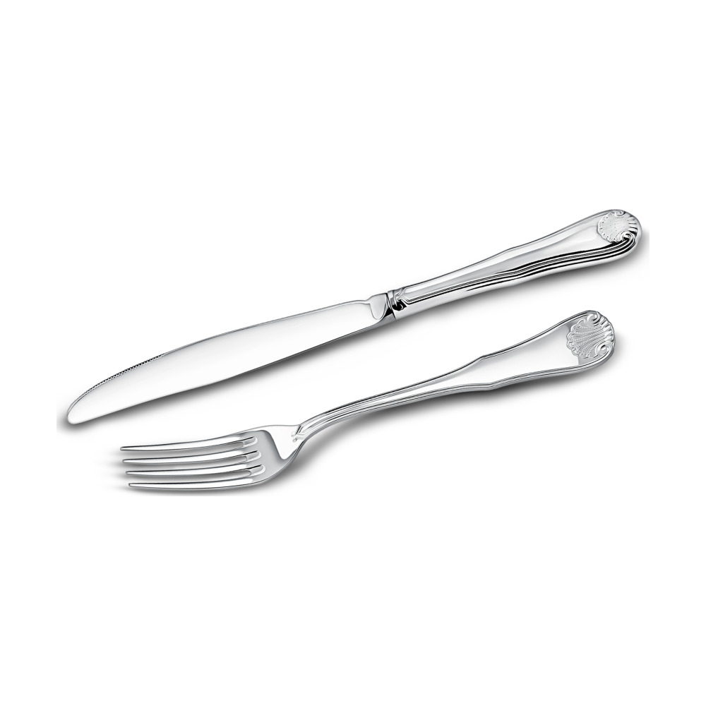 Набор столовый Визит: вилка и нож из серебра 925 пробы