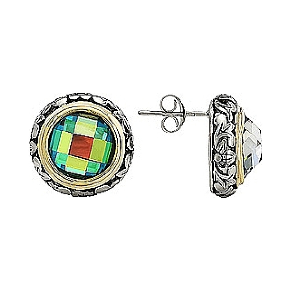 Серебряные серьги с фианитом № 80916