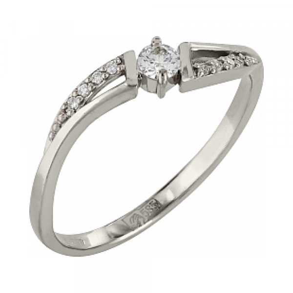 Кольцо с бриллиантом № 110512