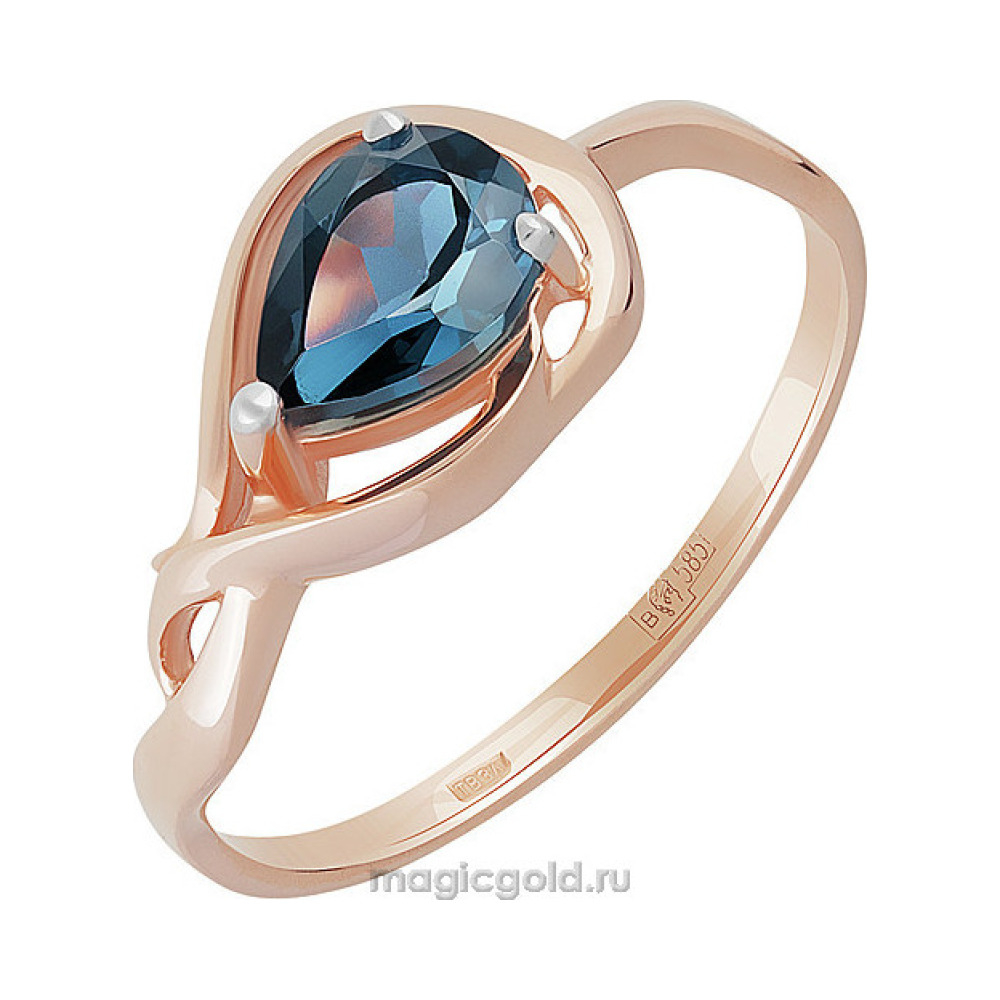 Золотое кольцо с топазом № 160506