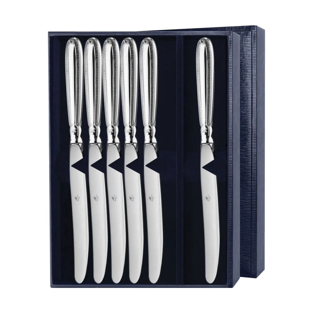 Набор столовых ножей Император в футляре из серебра 925 пробы