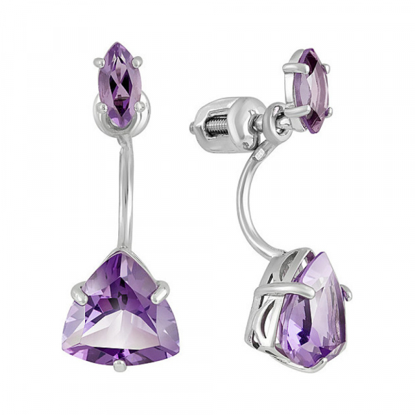 Пуссеты с аметистами № 126894