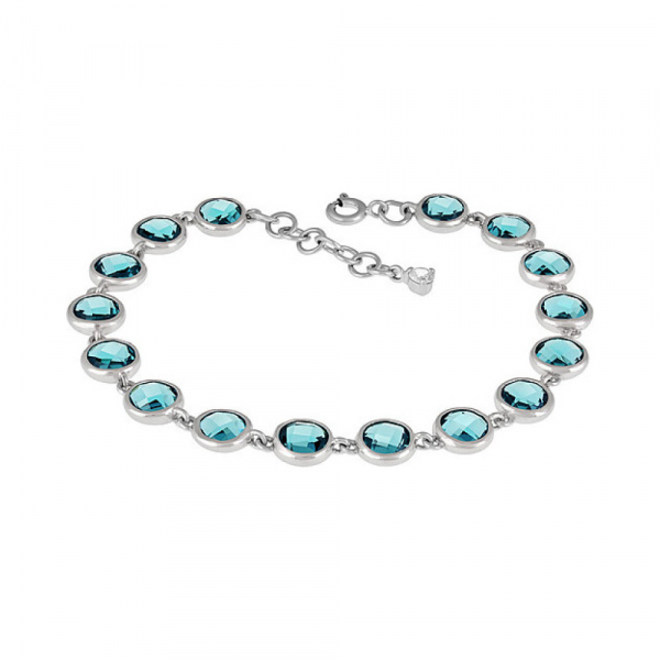 Серебряный браслет с алпанитом и фианитом № 133272