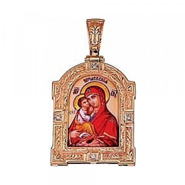  Икона с бриллиантом и эмалью 