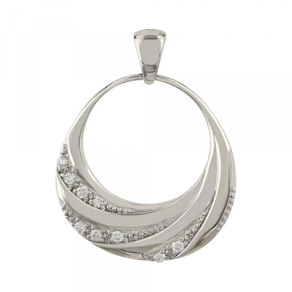 Серебряная подвеска с фианитами № 106209