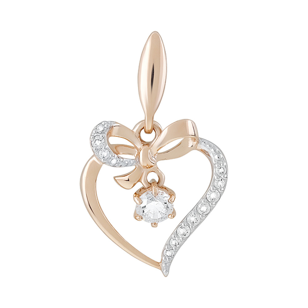 Золотая подвеска с фианитами № 127142