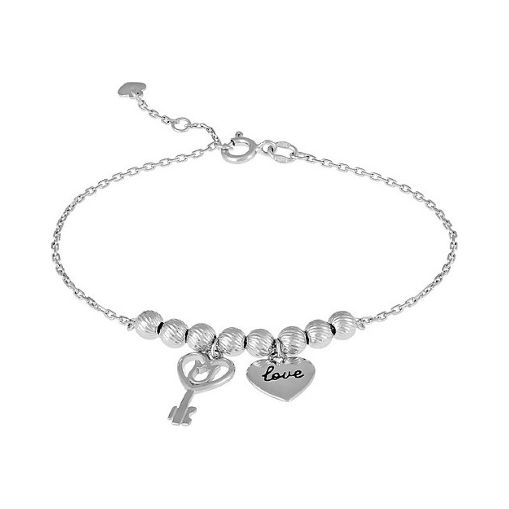 Серебряный браслет с эмалью № 136451