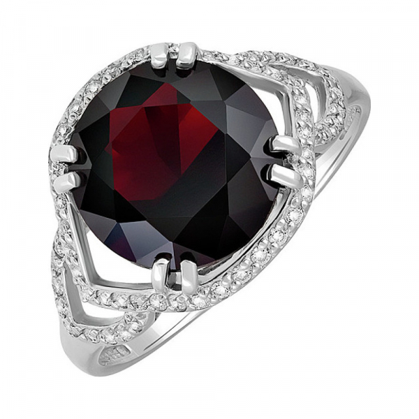 Серебряное кольцо с алпанитом и фианитом № 135043