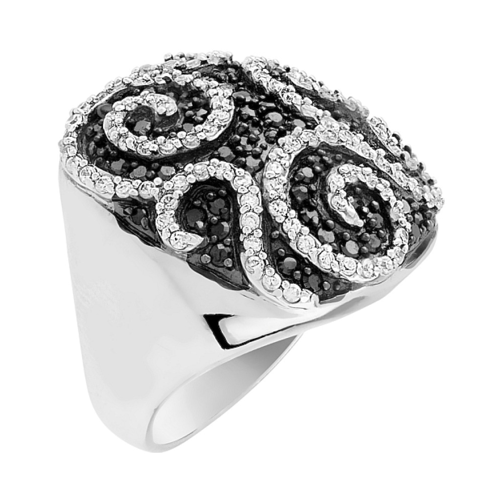 Серебряное кольцо с фианитом № 82574