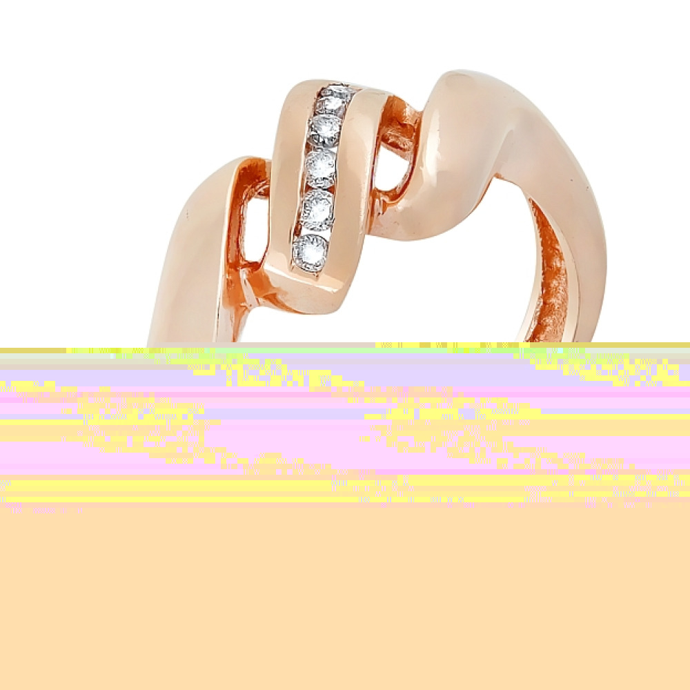 Золотое кольцо с бриллиантом № 2988