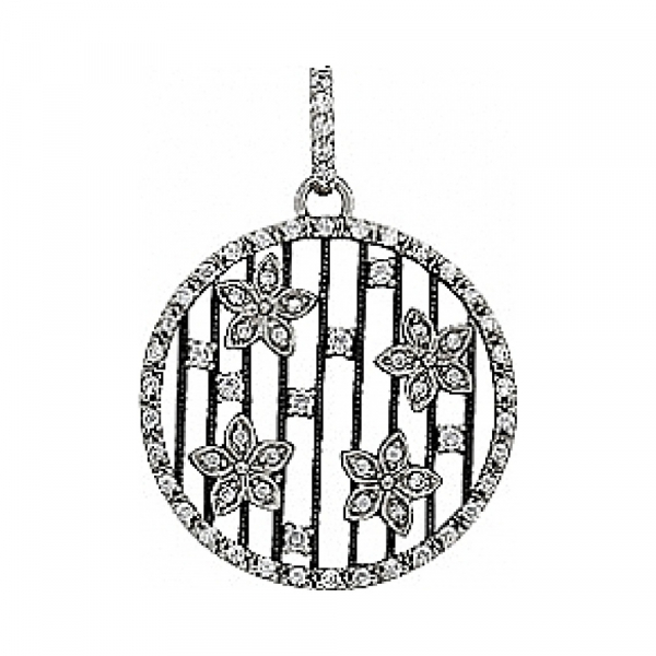 Серебряная подвеска с фианитом № 80818