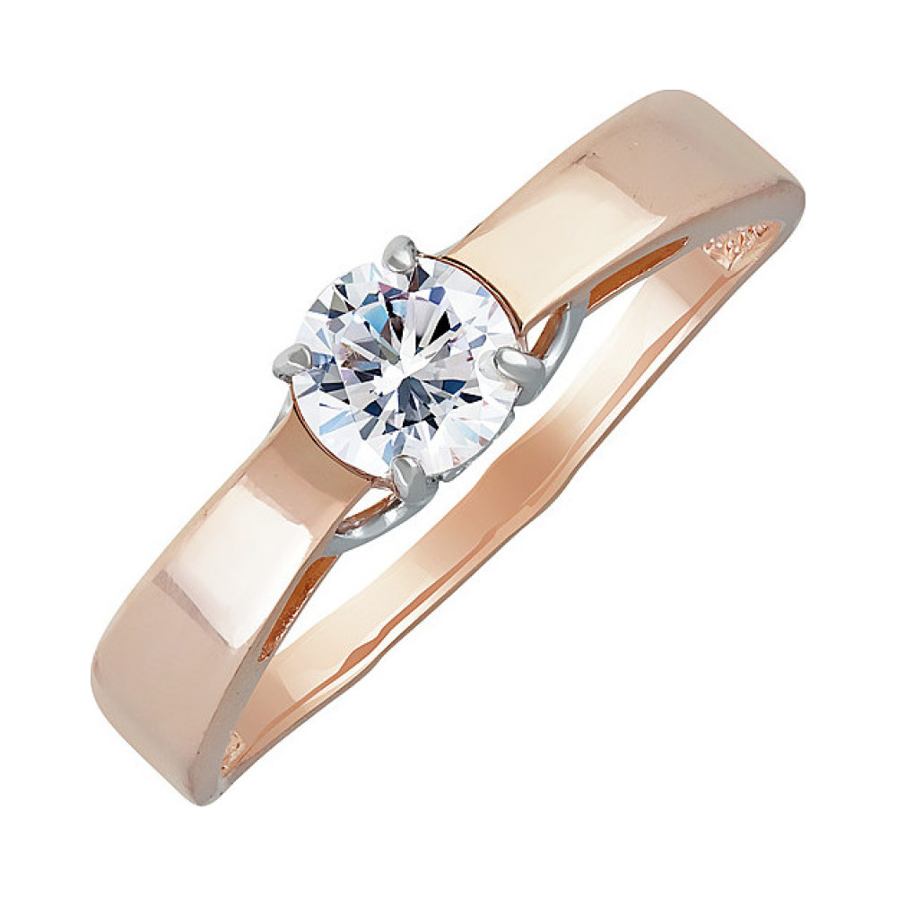 Золотое кольцо с фианитом № 138297