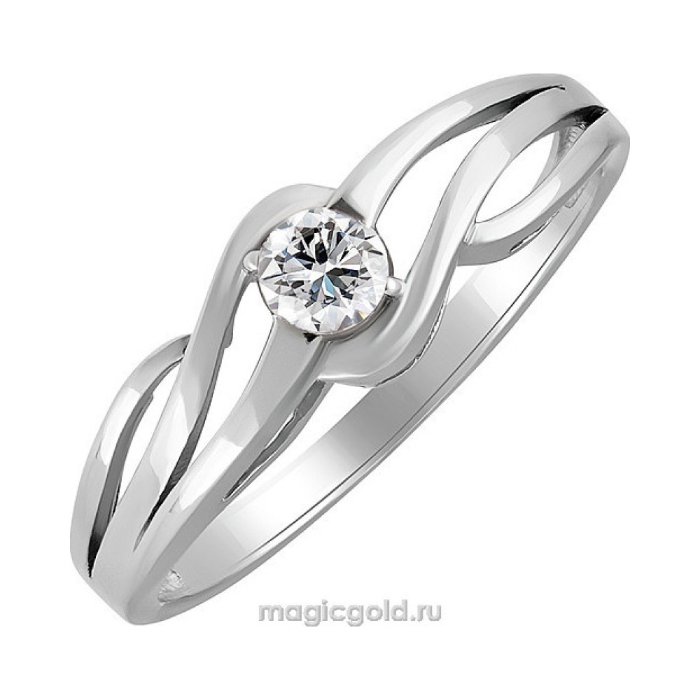Золотое кольцо с бриллиантом № 160979
