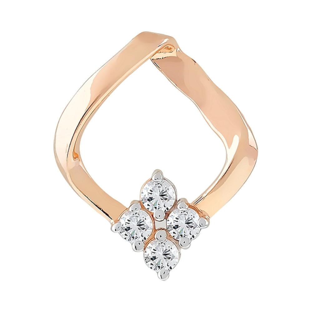 Золотая подвеска с фианитами № 112334