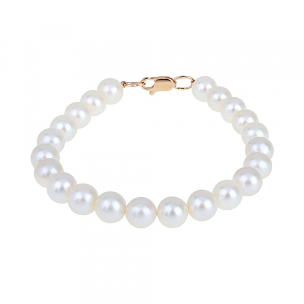 Золотой браслет с жемчугом № 99362