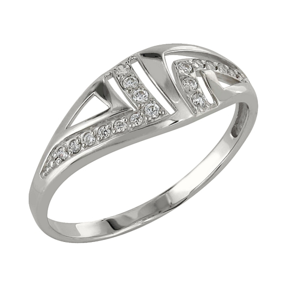 Золотое кольцо с фианитом № 98445