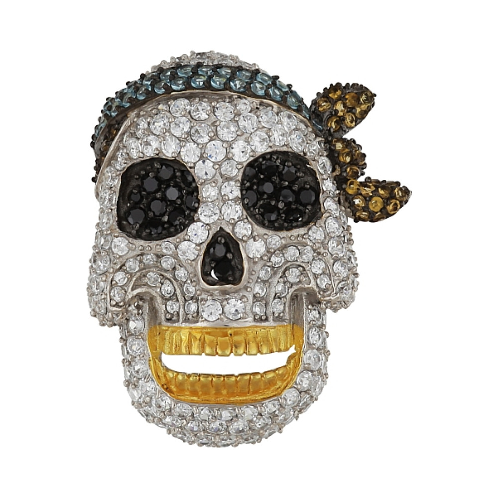 Серебряная подвеска с фианитом № 99607