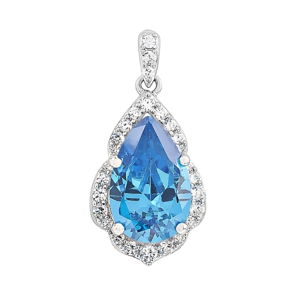 Серебряная подвеска с фианитами № 112751