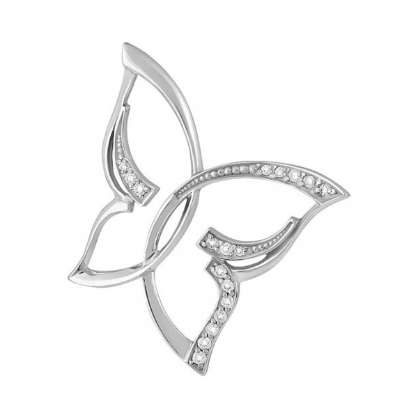 Серебряная подвеска с фианитом № 134159