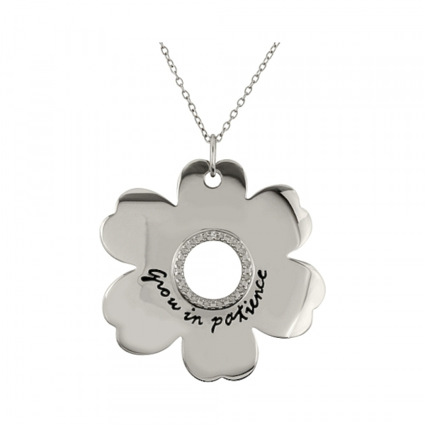 Серебряное колье с фианитами № 80363