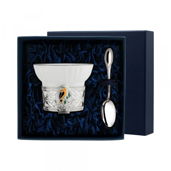 Чашка чайная «Иволга» с эмалью