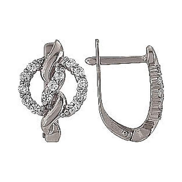 Серьги с фианитом № 73006