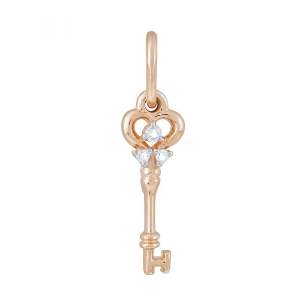 Золотая подвеска с фианитами № 120686