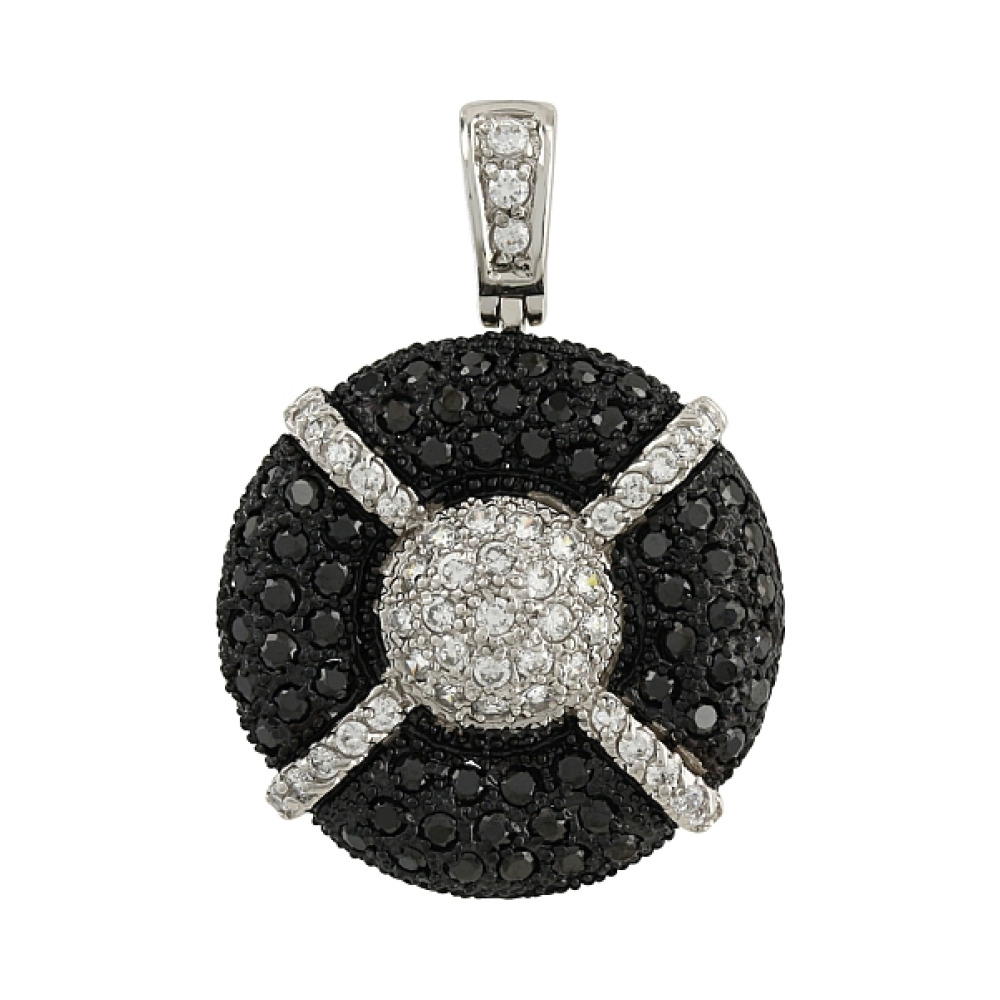 Серебряная подвеска с фианитом № 106250