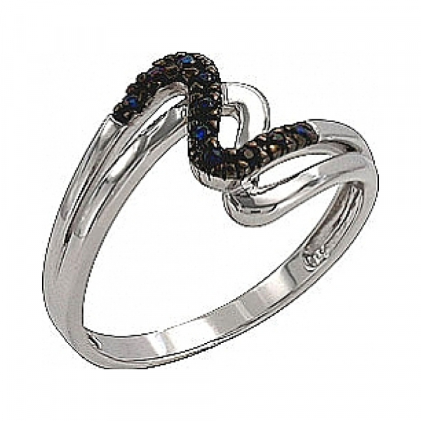 Золотое кольцо с сапфиром № 74519