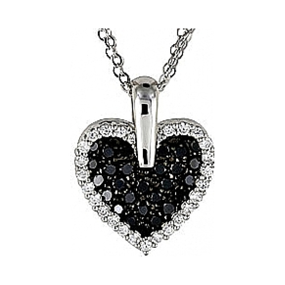 Серебряное колье с фианитами № 68644