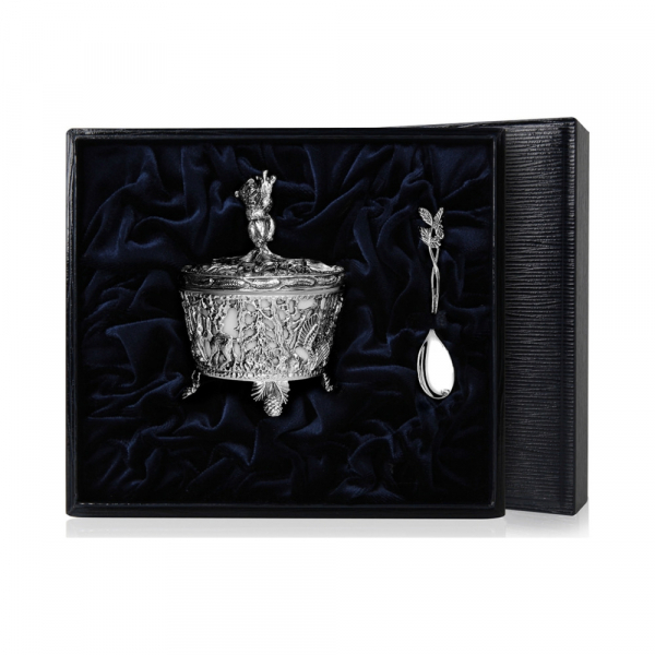 Серебряная солонка «Охотничья-Медведь»