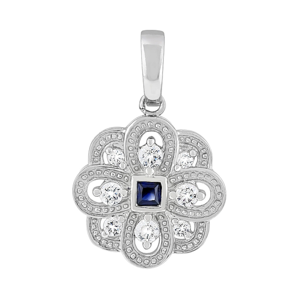 Серебряная подвеска с фианитами № 119079