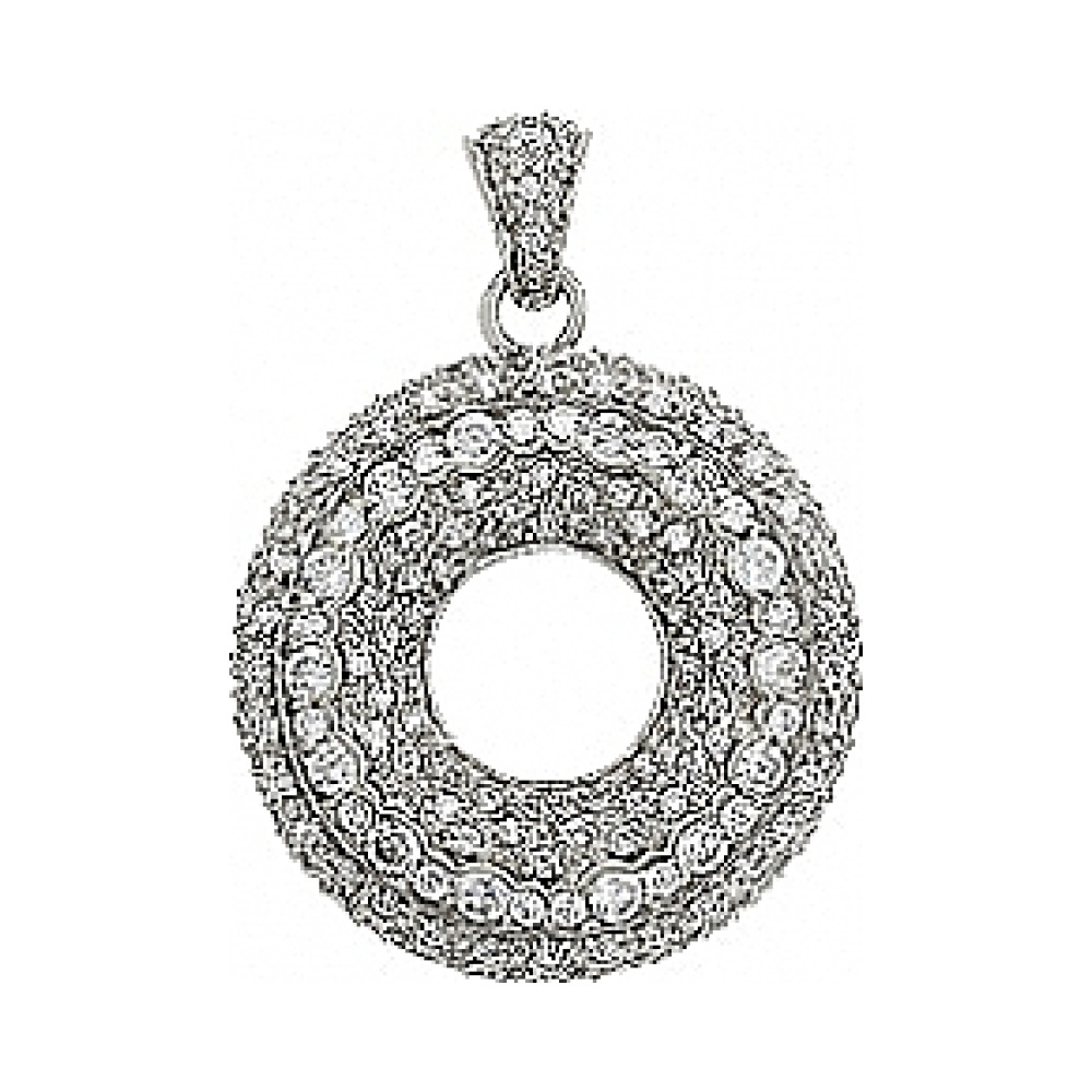 Серебряная подвеска с фианитом № 80831